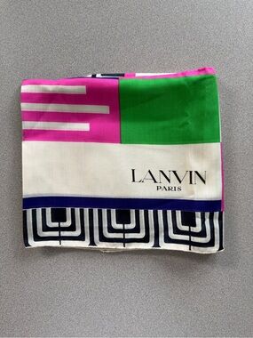 Vintage Lanvin Paris Colorblock  Scarf
